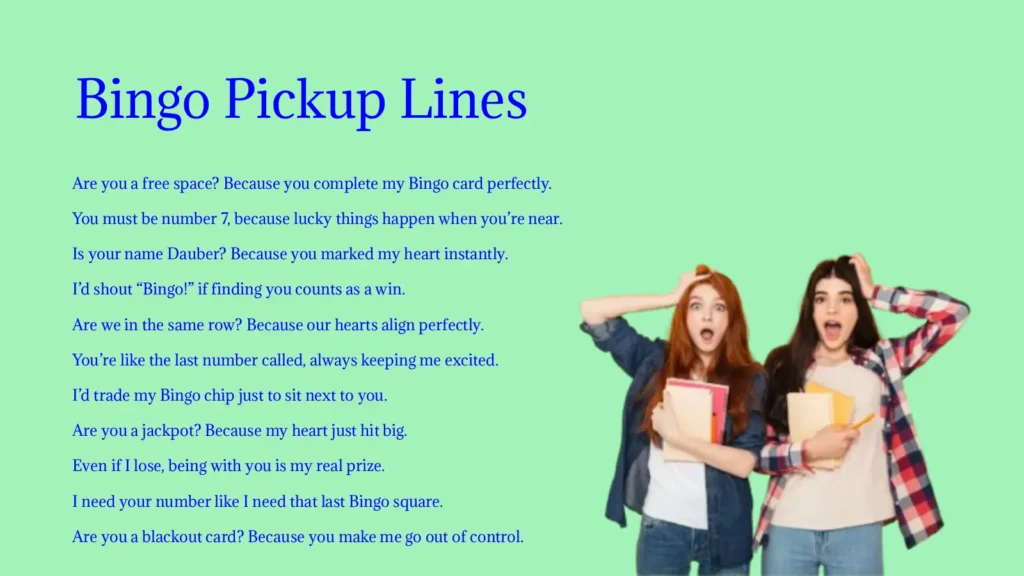 Bingo Pickup Lines in 2026