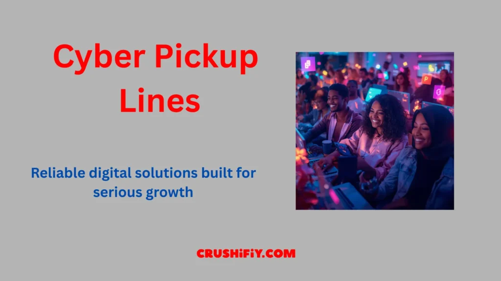 Cyber Pickup Lines shown through people and digital screens connecting for brand messaging
