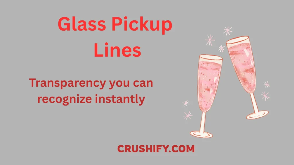 Glass Pickup Lines displayed in a creative brand workspace with glass products and marketing notes.