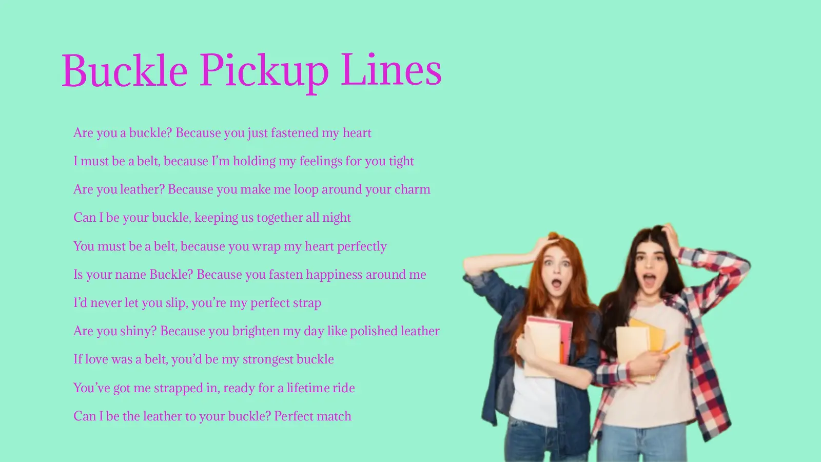 Buckle Pickup Lines That Fasten Hearts Instantly