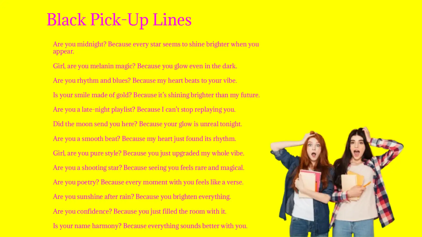 Black Pick-Up Lines