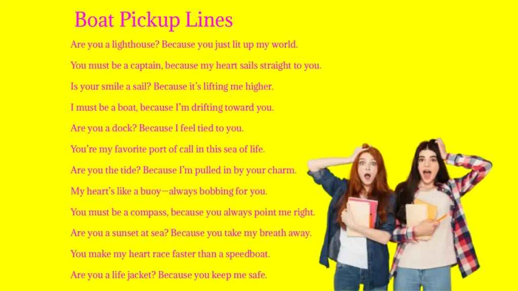 Boat Pickup Lines