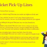 Cricket Pick-Up Lines