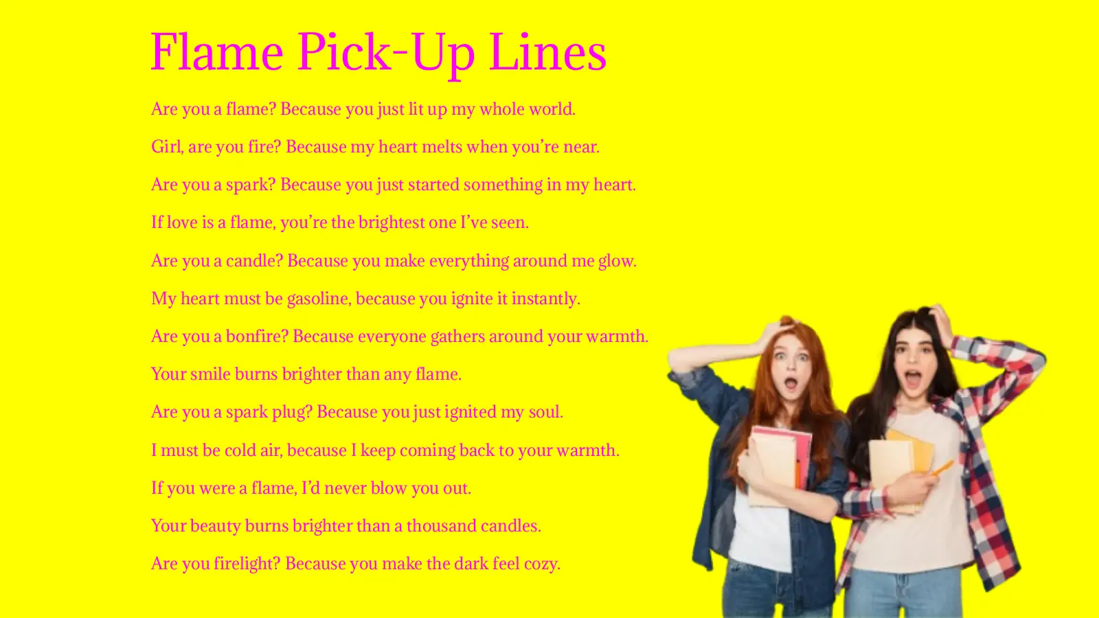 Flame Pick-Up Lines That Ignite Sparks