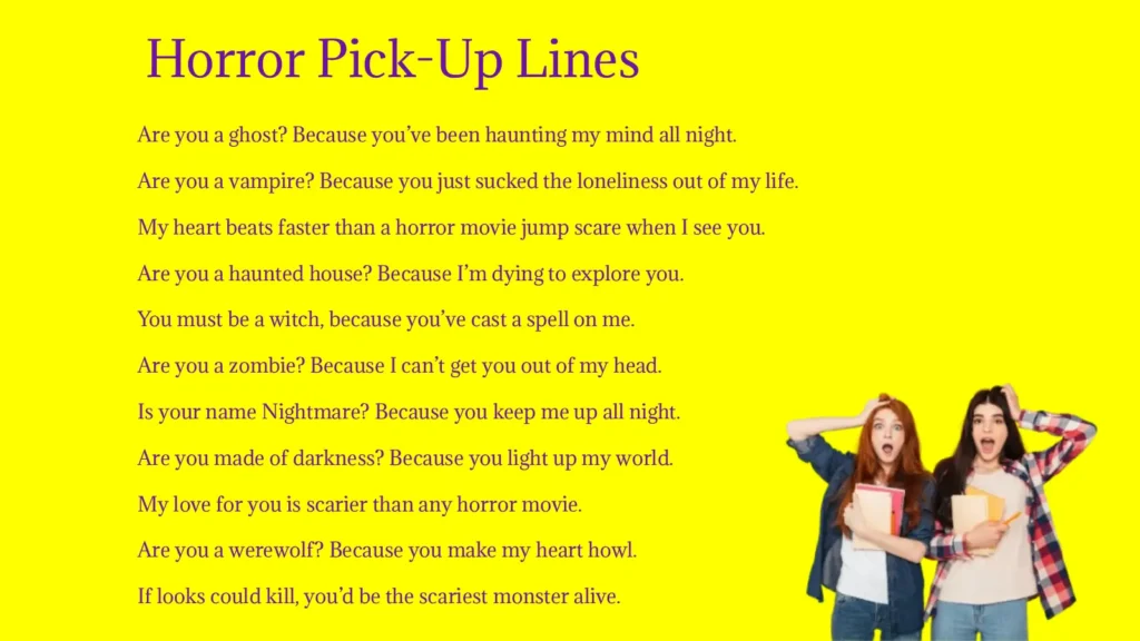 Horror Pick-Up Lines and Rizz