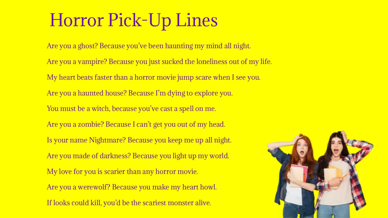 Horror Pick-Up Lines and Rizz