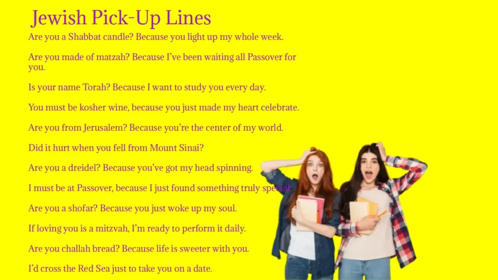 Jewish Pick-Up Lines in 2026