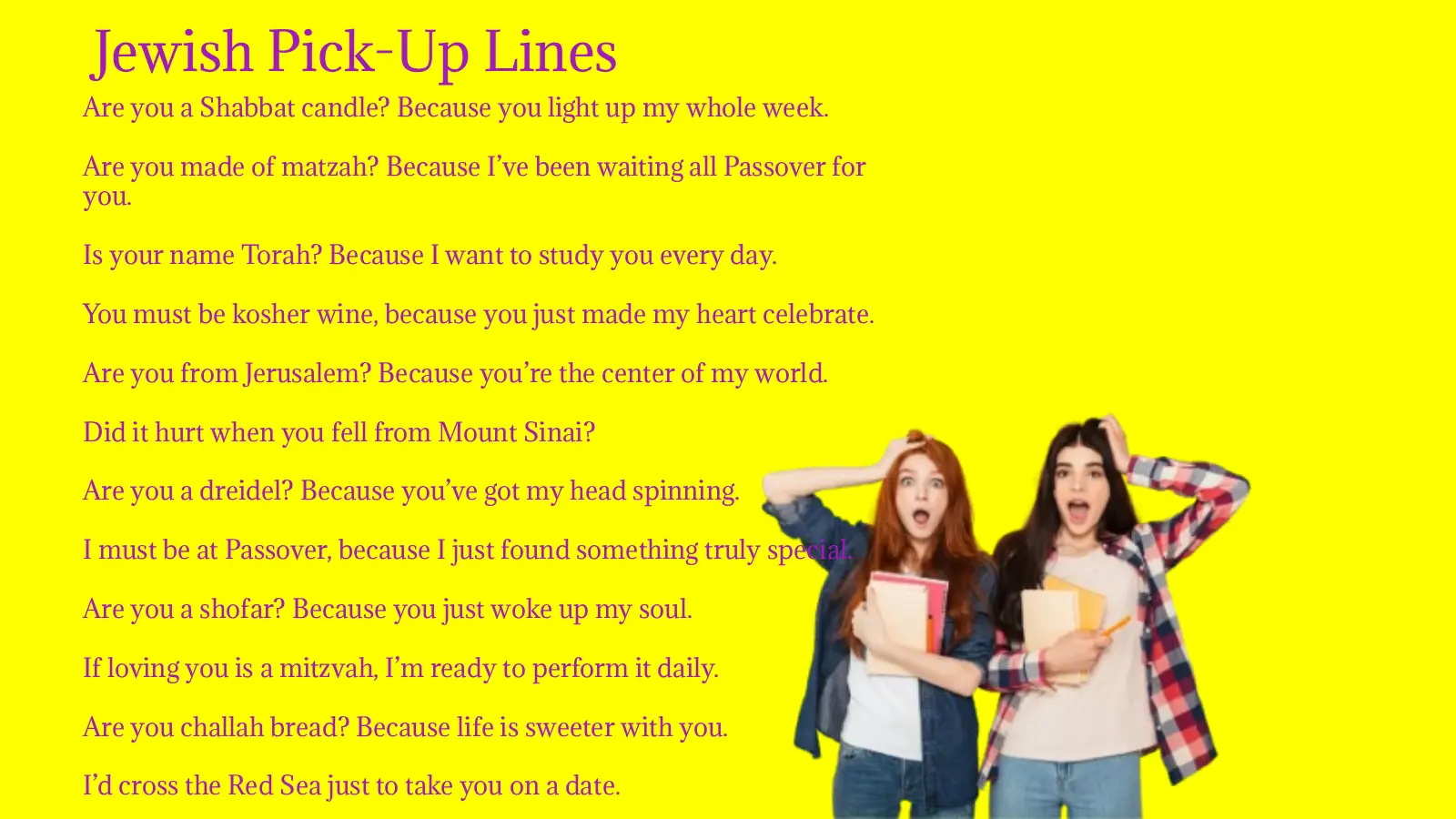 Jewish Pick-Up Lines in 2026