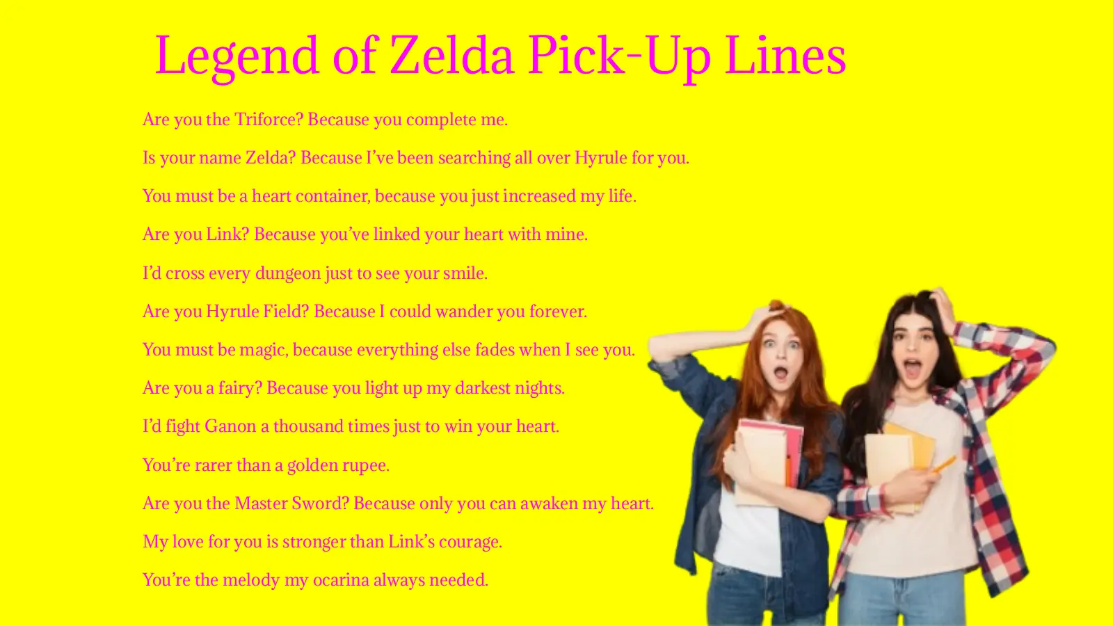Legend of Zelda Pick-Up Lines