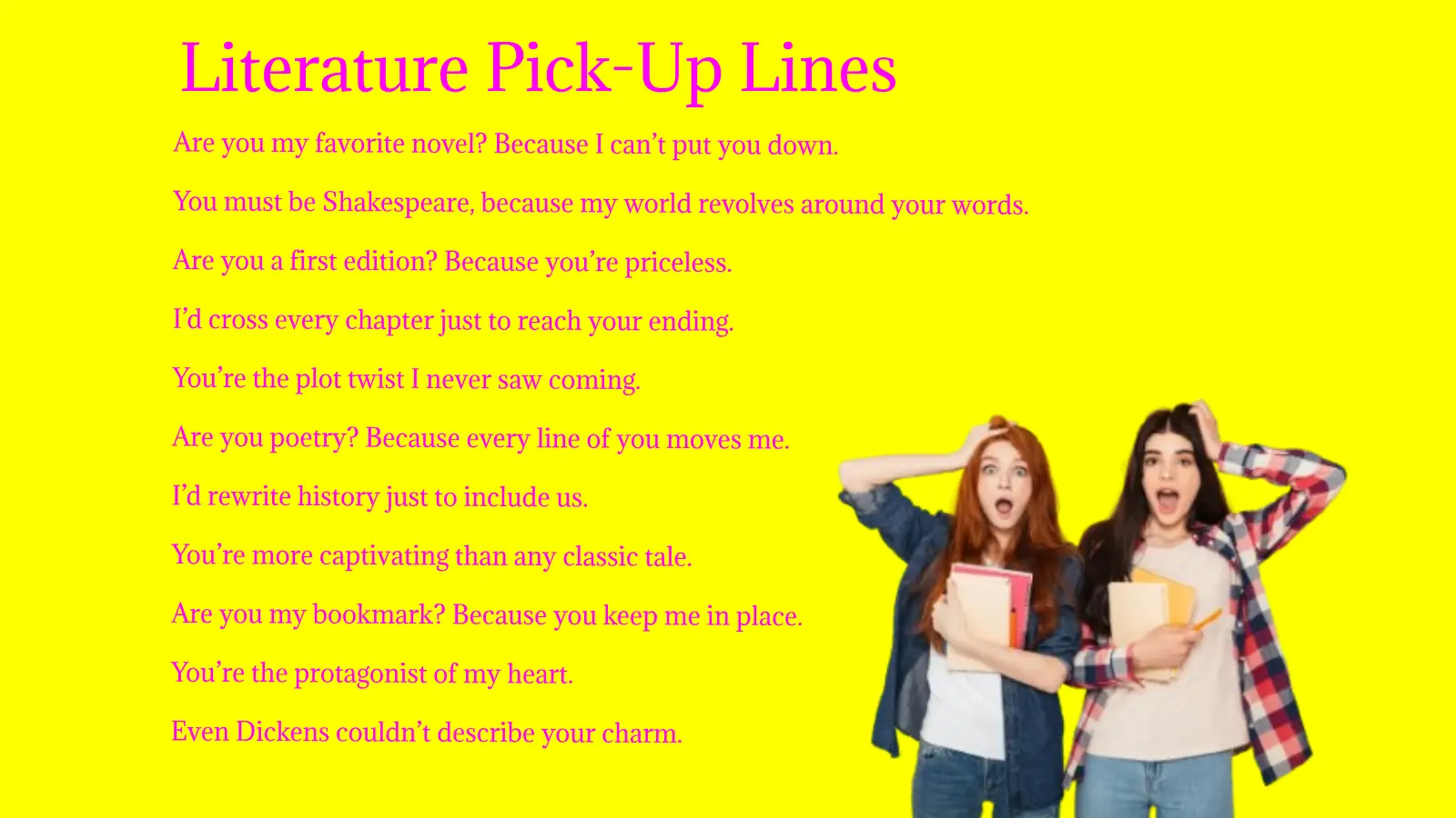 Literature Pick-Up Lines