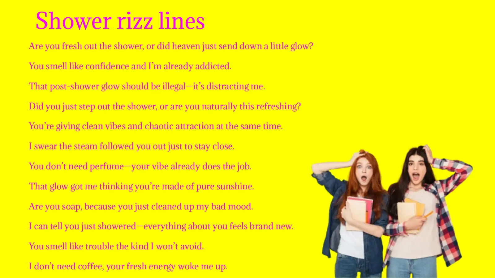Shower Rizz Lines
