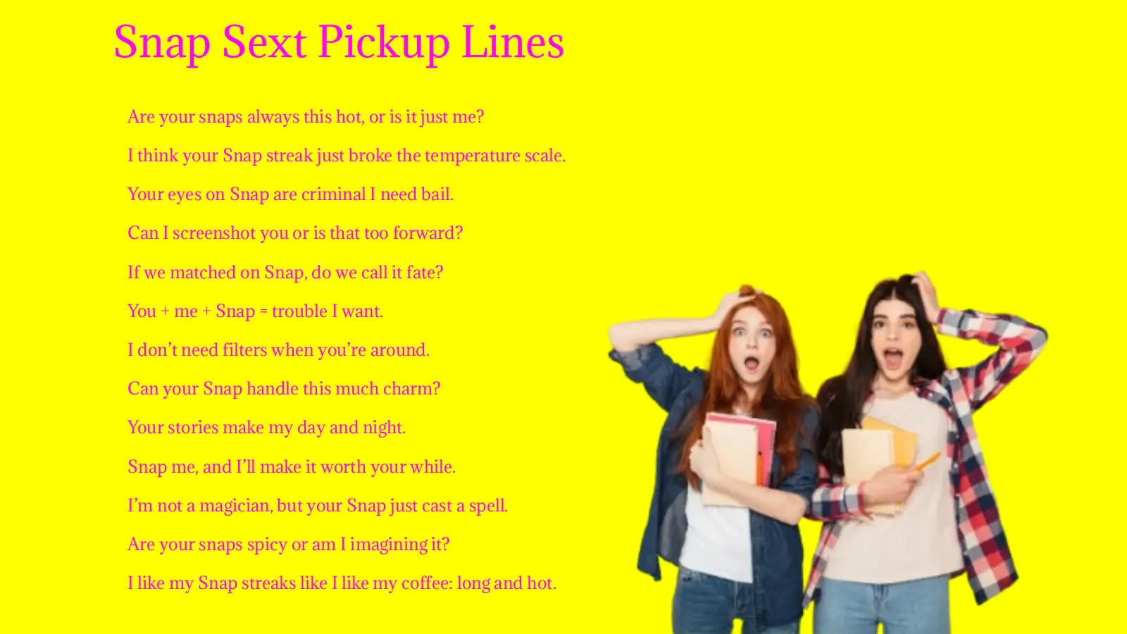 Snap Sext Pickup Lines