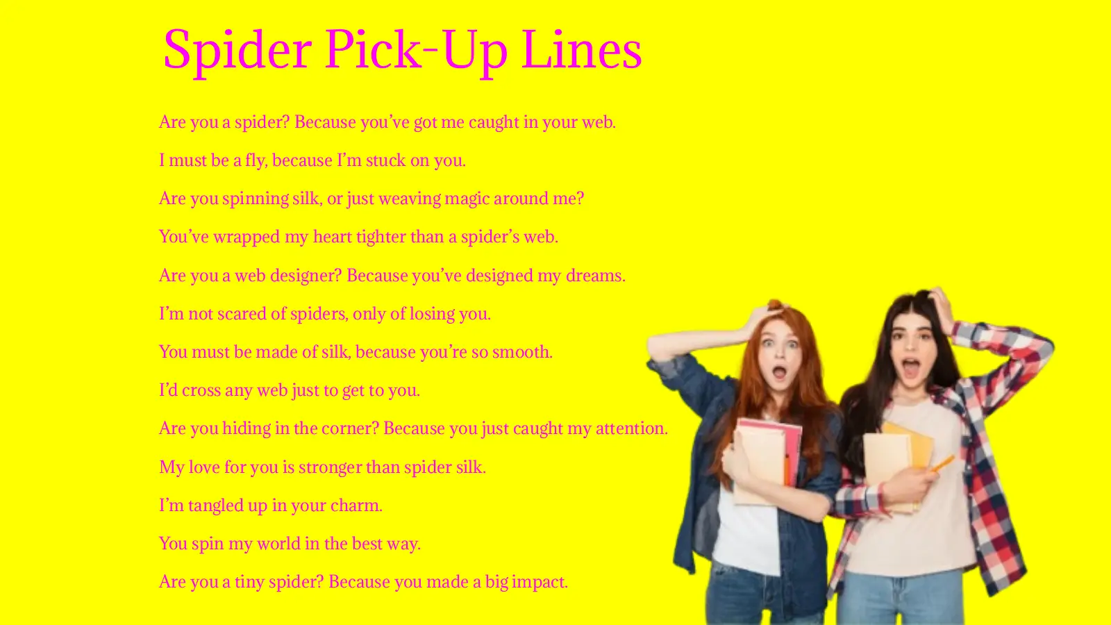 Spider Pick-Up Lines