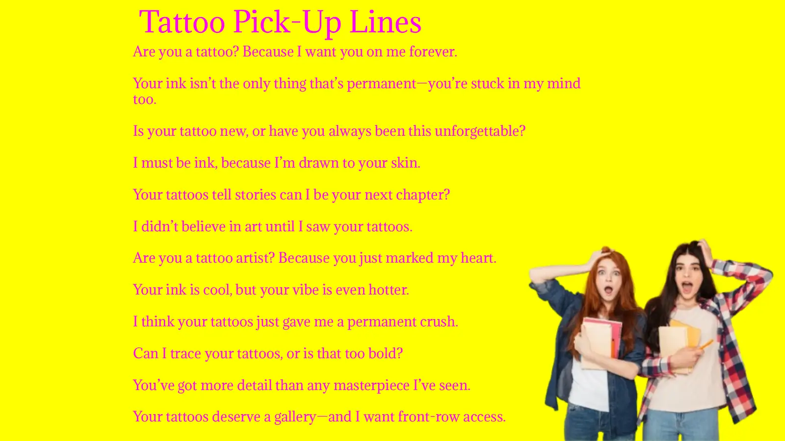 Tattoo Pick-Up Lines