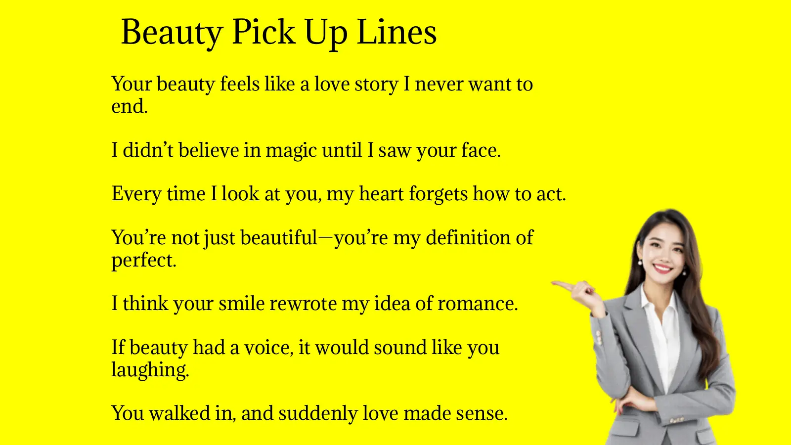 Beauty Pick Up Lines