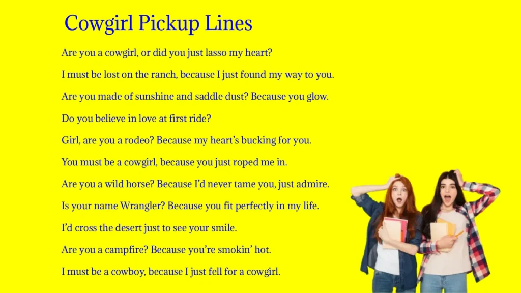 Cowgirl Pickup Lines