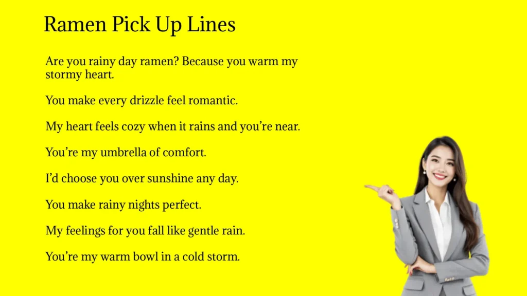 Ramen Pick Up Lines