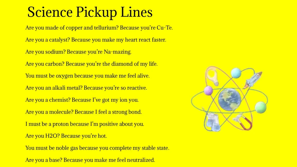 Science Pickup Lines
