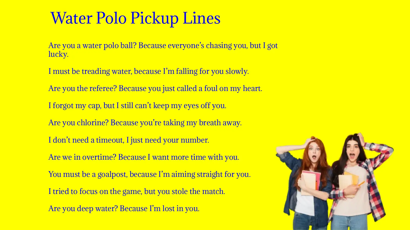 Water Polo Pickup Lines
