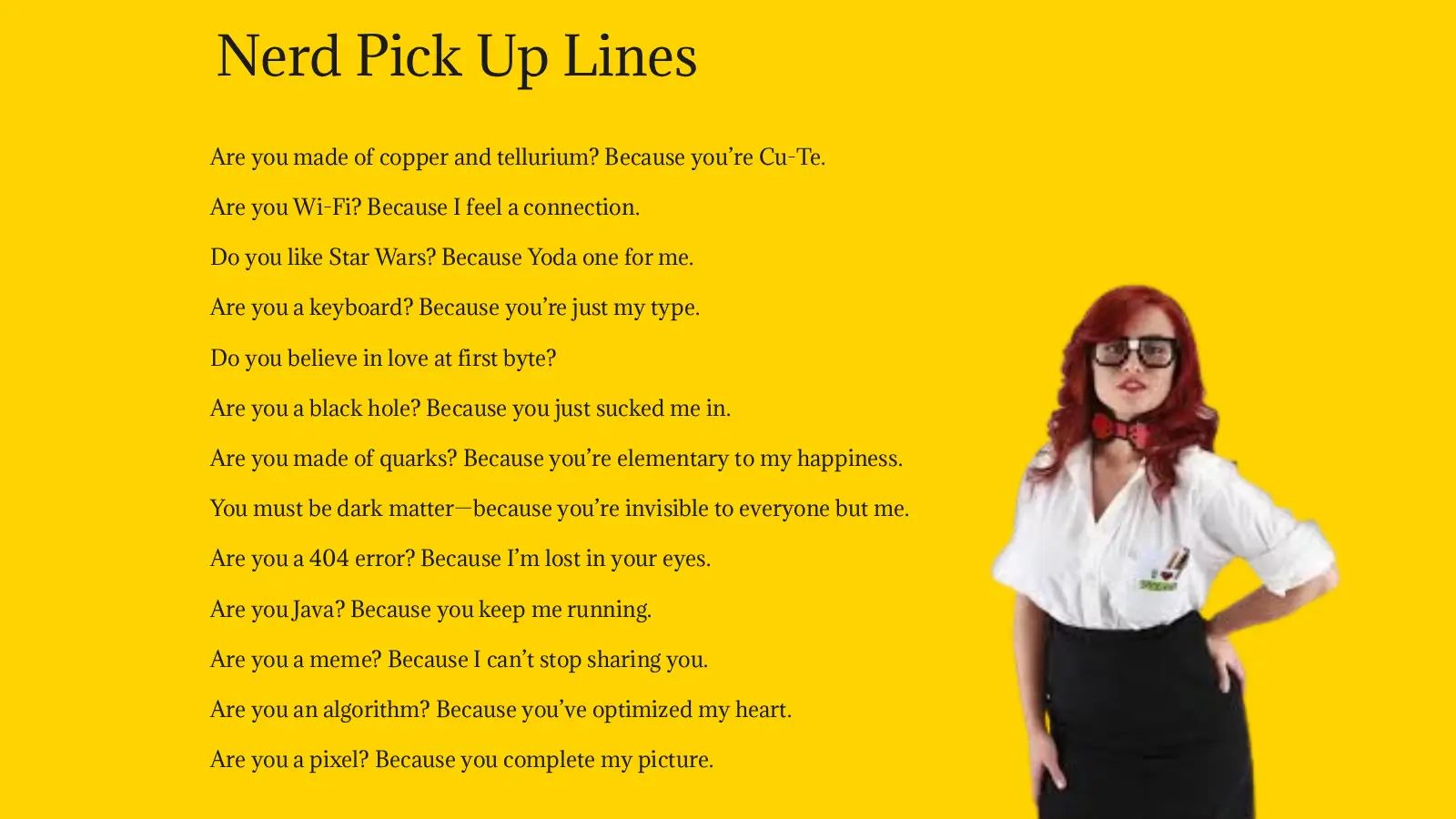 Nerd Pick Up Lines