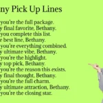 Bethany Pick Up Lines