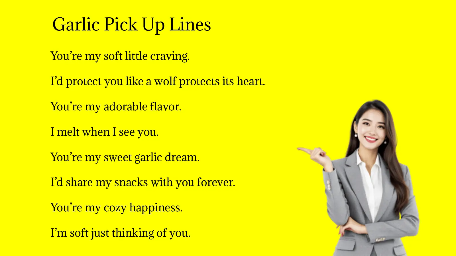 Garlic Pick Up Lines